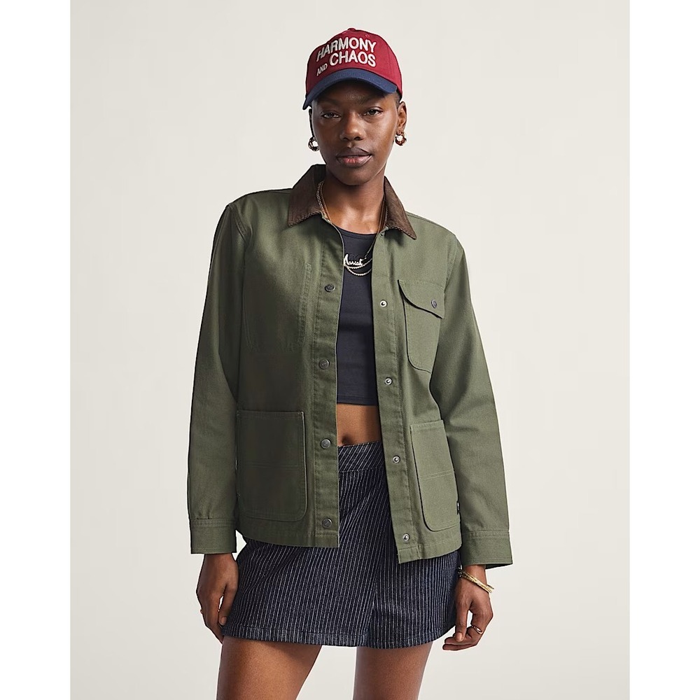 Vans Drill Chore Coat Women's Large Green Cotton Canvas Workwear Jacket